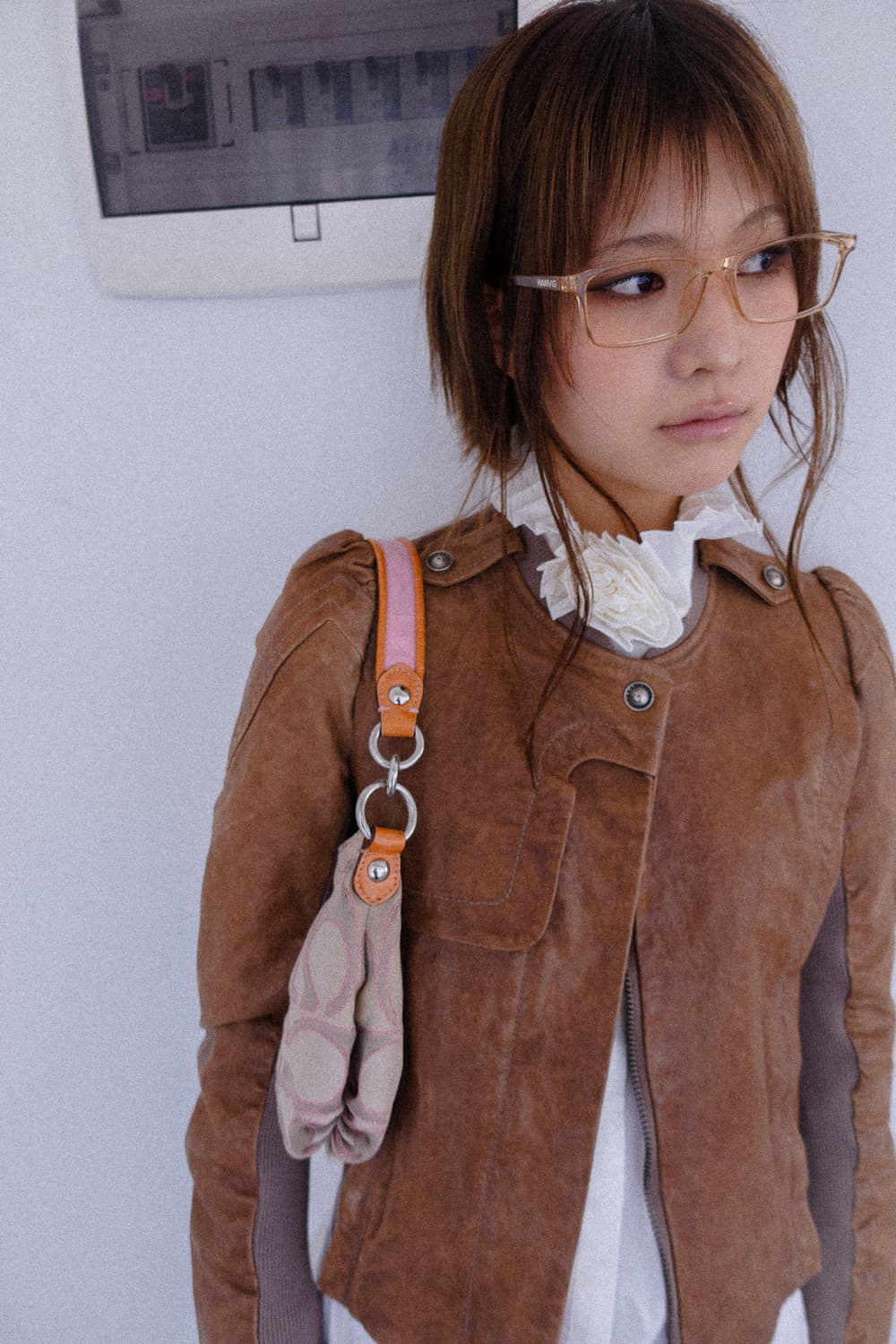 romantic puff shoulder leather jacket 상품이미지2