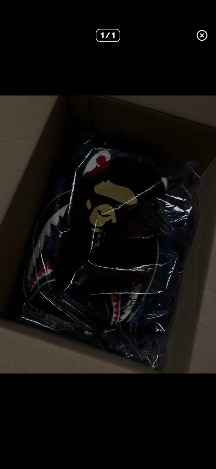 베이프 크로셰 샤크 풀 집 후드 블루 크로쉐 상품이미지2