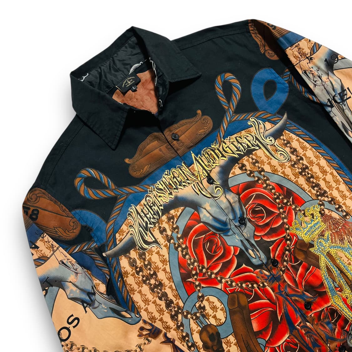 웨스턴 크리스찬 오디저 아메리칸 로즈 타투 긴팔 셔츠 상품이미지2