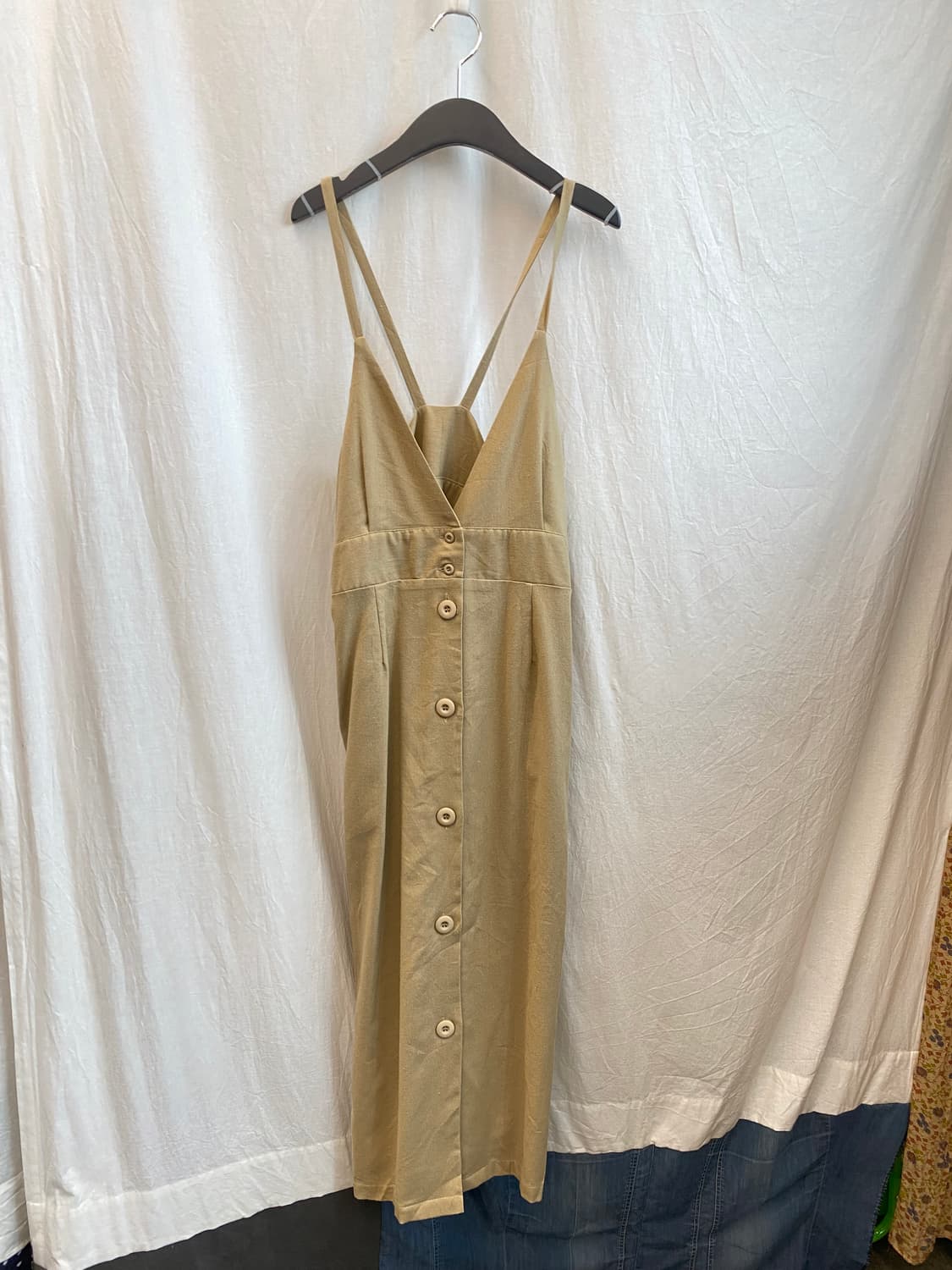 베이지 린넨혼방 원피스(M) 상품이미지2