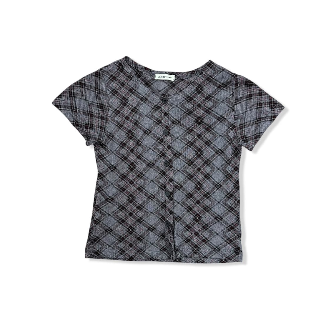 checke seethrough short cardigan 상품이미지2