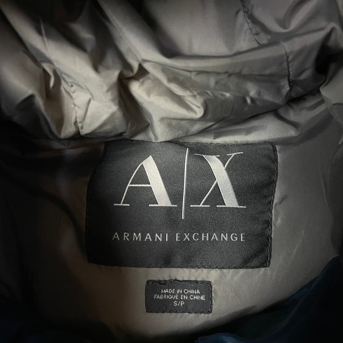 아르마니 익스체인지 블루 다운 패딩 S 상품이미지4