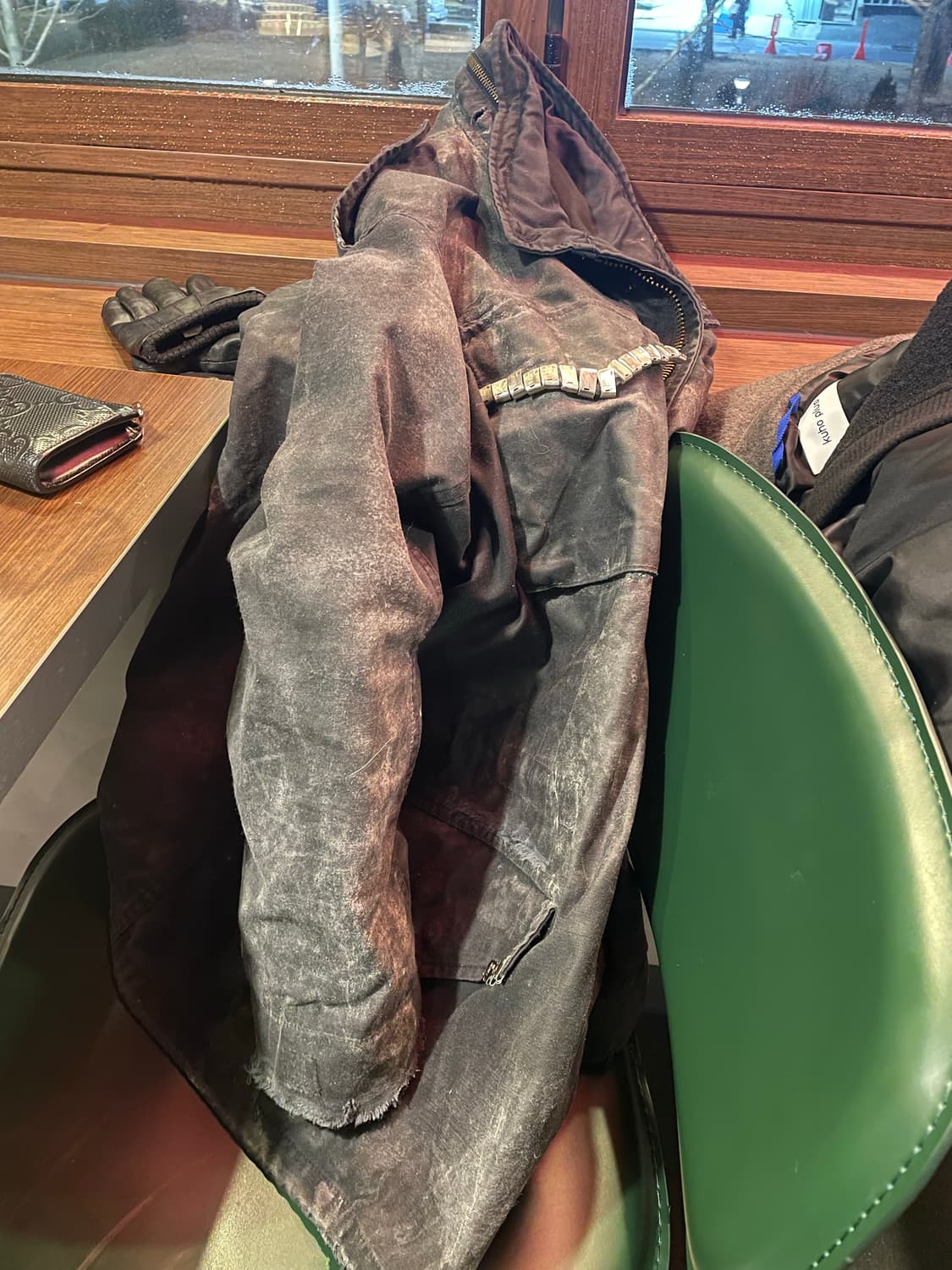 90s 알파인더스트리 왁싱 자켓 (bic라이터 커스텀) 상품이미지2