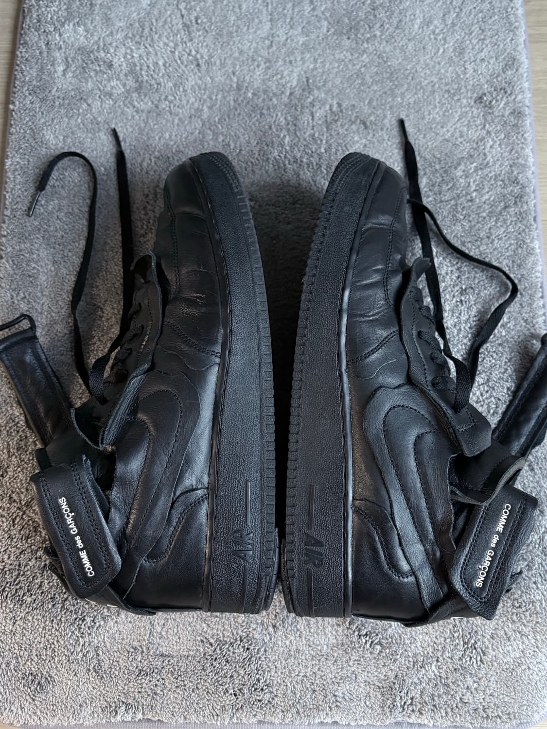 (280) 꼼데가르송 x 나이키 에어포스 블랙 상품이미지5