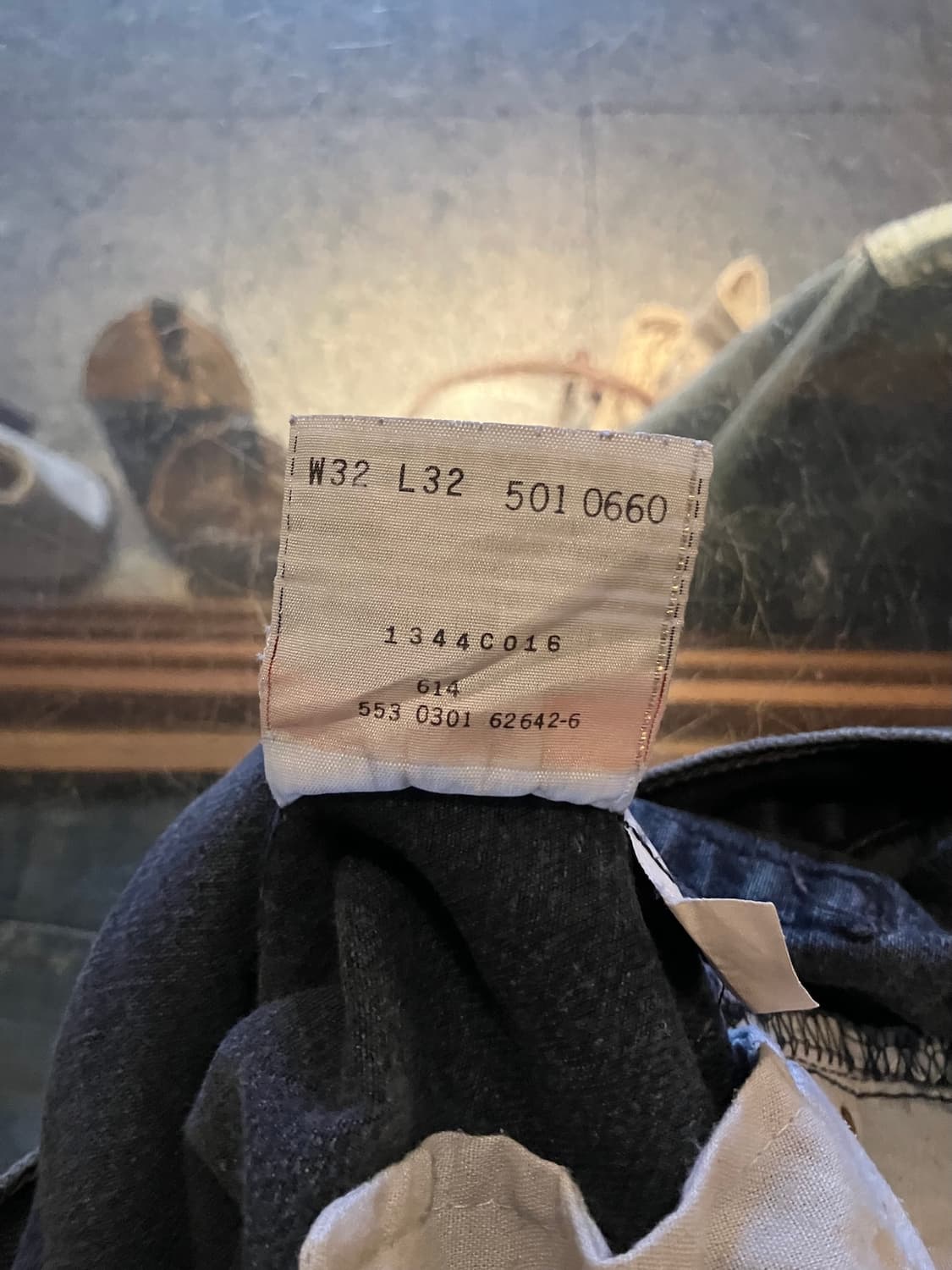 USA 빈티지 리바이스 501 0660 블랙진 흑청 데님 팬츠 상품이미지10