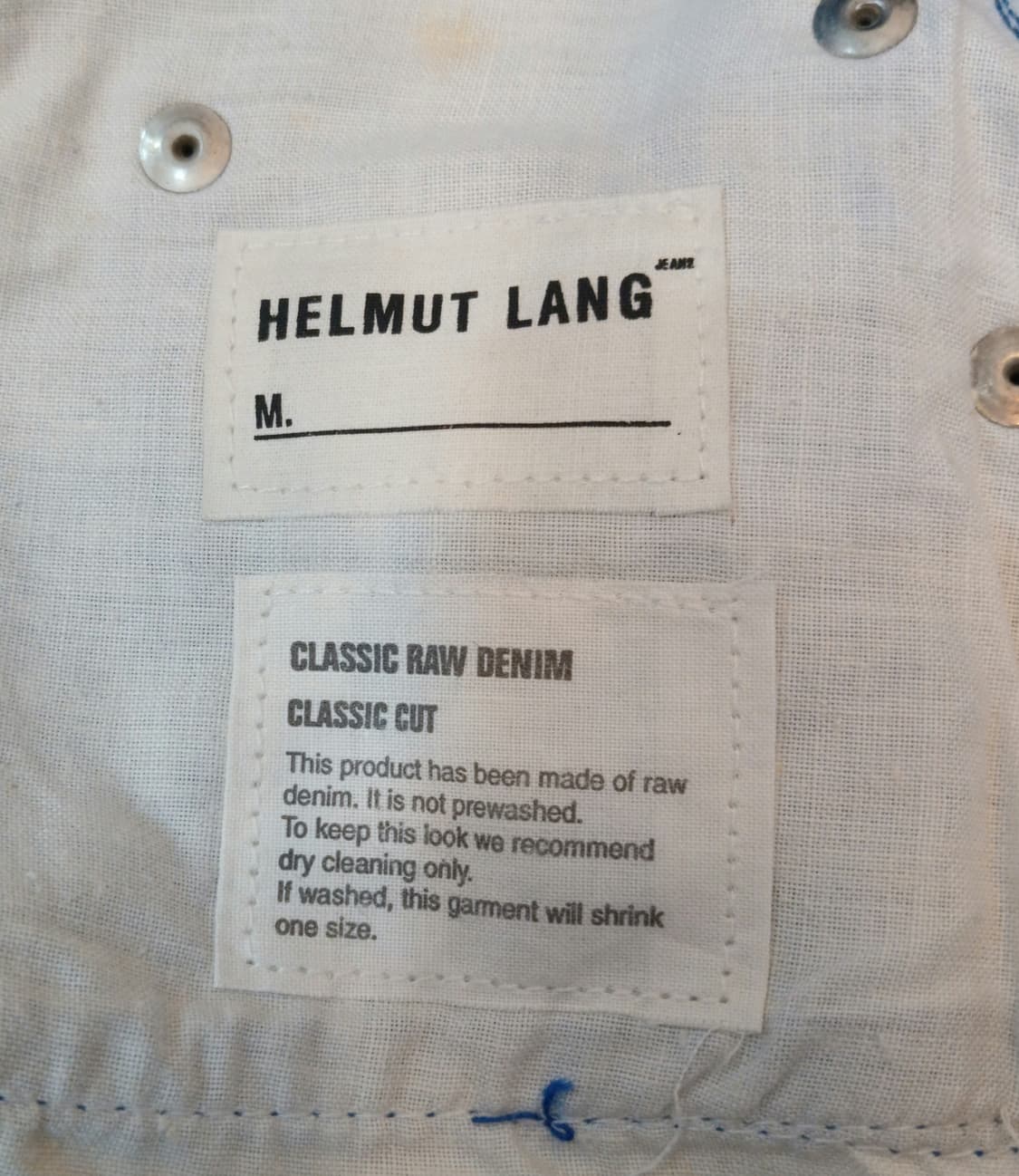 헬무트 랭(Helmut Lang) GTR기 이탈리아제 클래식 로우 데님 상품이미지6