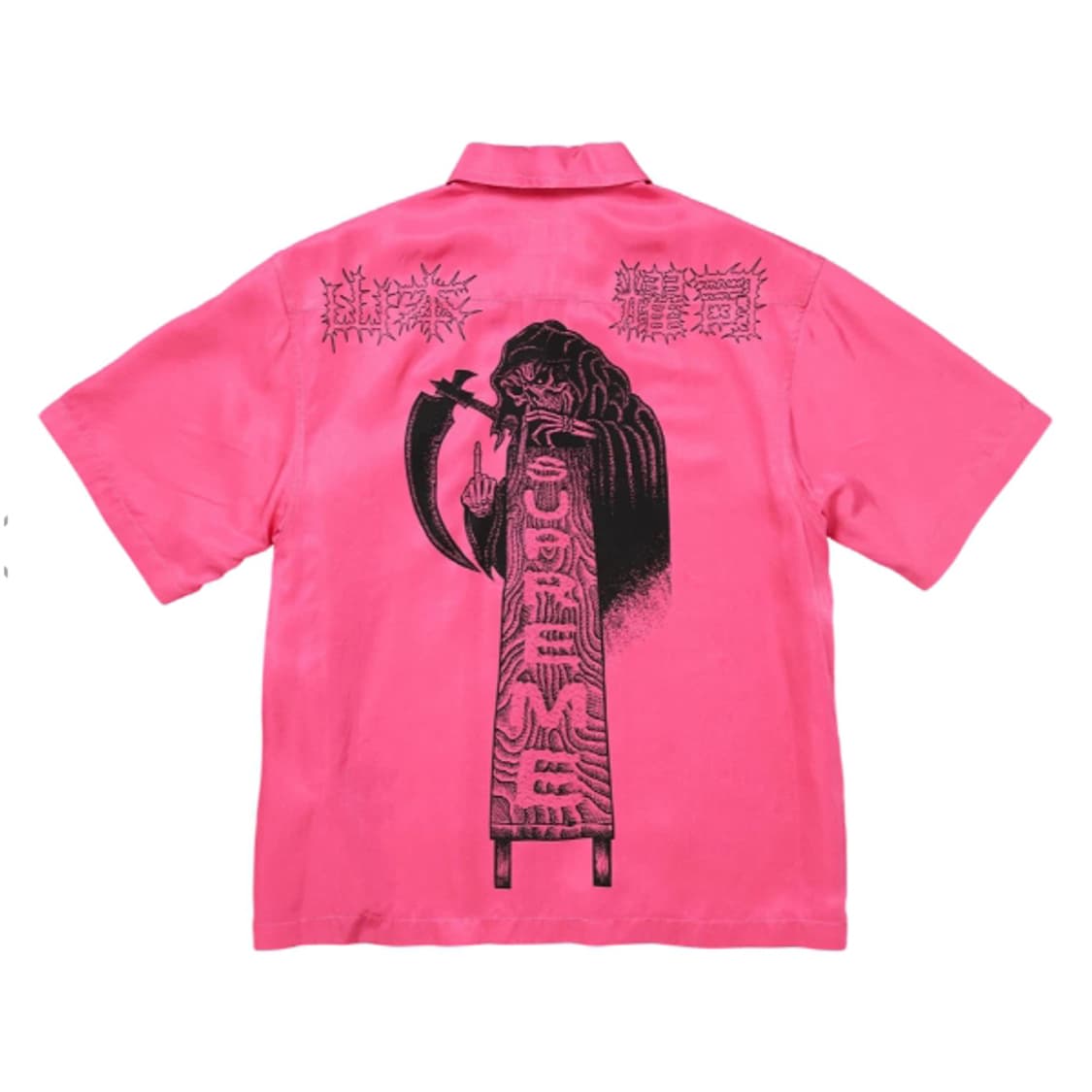 슈프림 x Y's 바이 요지 야마모토 실크 집업 숏슬리브 셔츠 핑크 M 상품이미지1