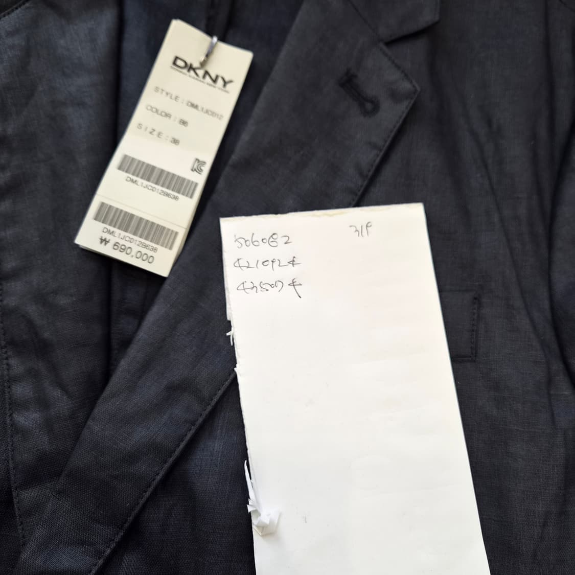 100) 새제품 DKNY 린넨 캐주얼 자켓 마이 상품이미지7