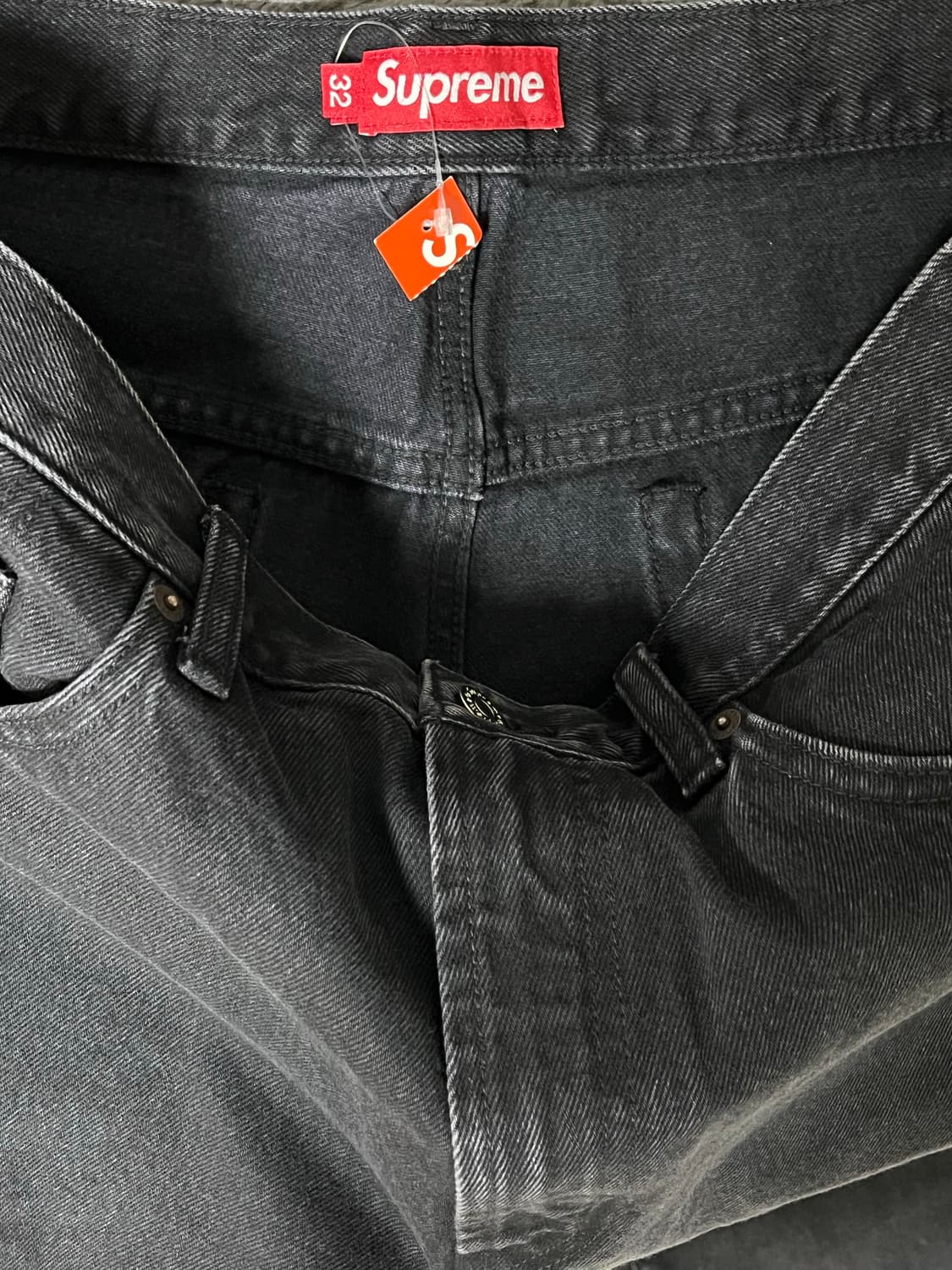 슈프림 배기 진 블랙 25fw 상품이미지5