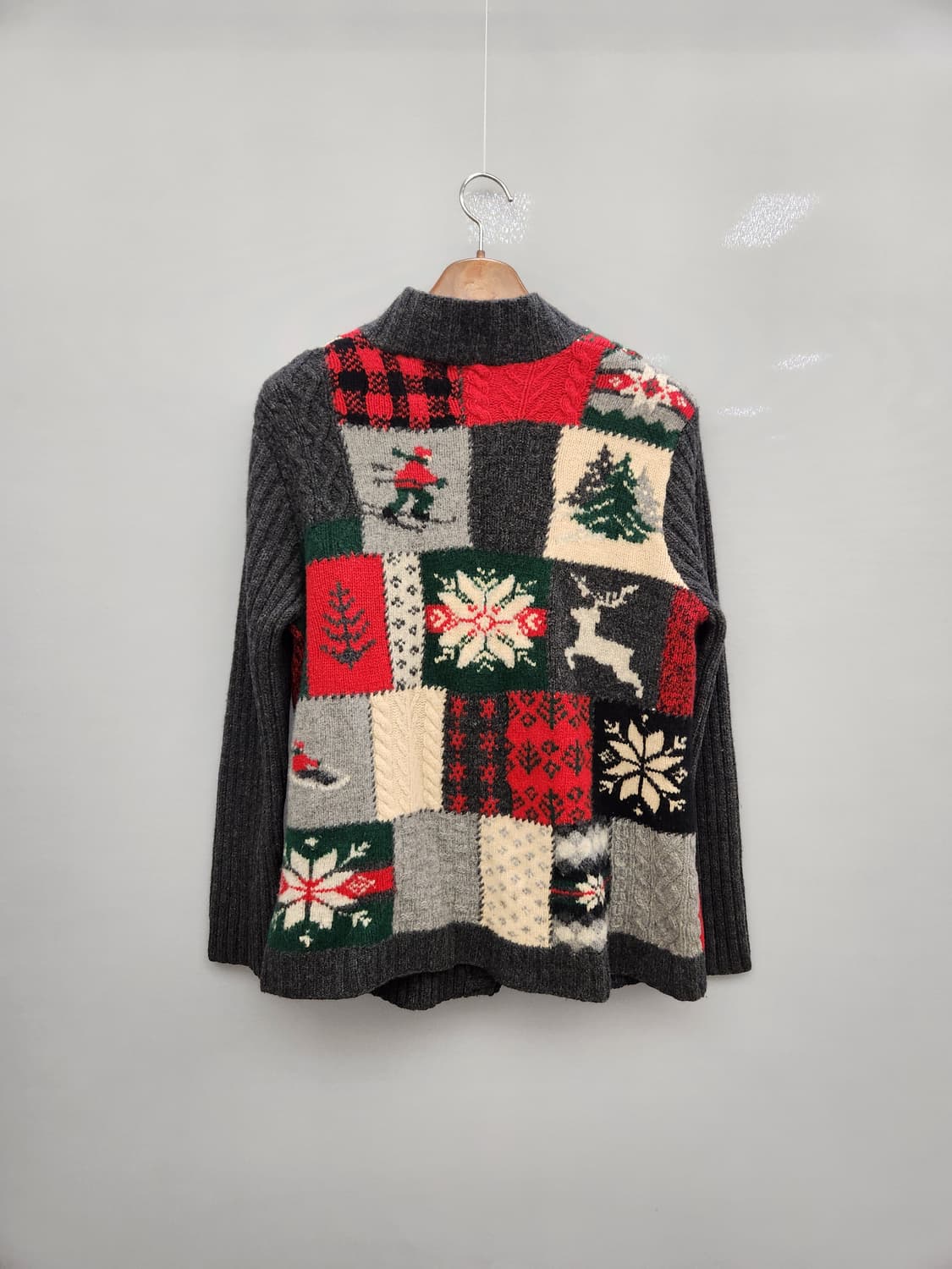 폴로 랄프로렌 패치워크 램스울 가디건 상품이미지4