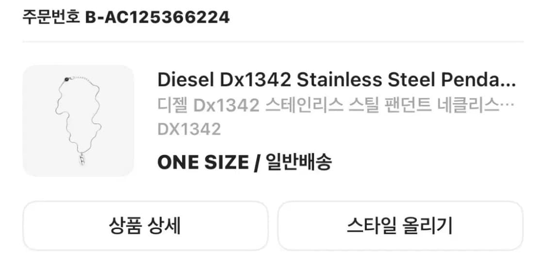 디젤 로고 D 목걸이 상품이미지2