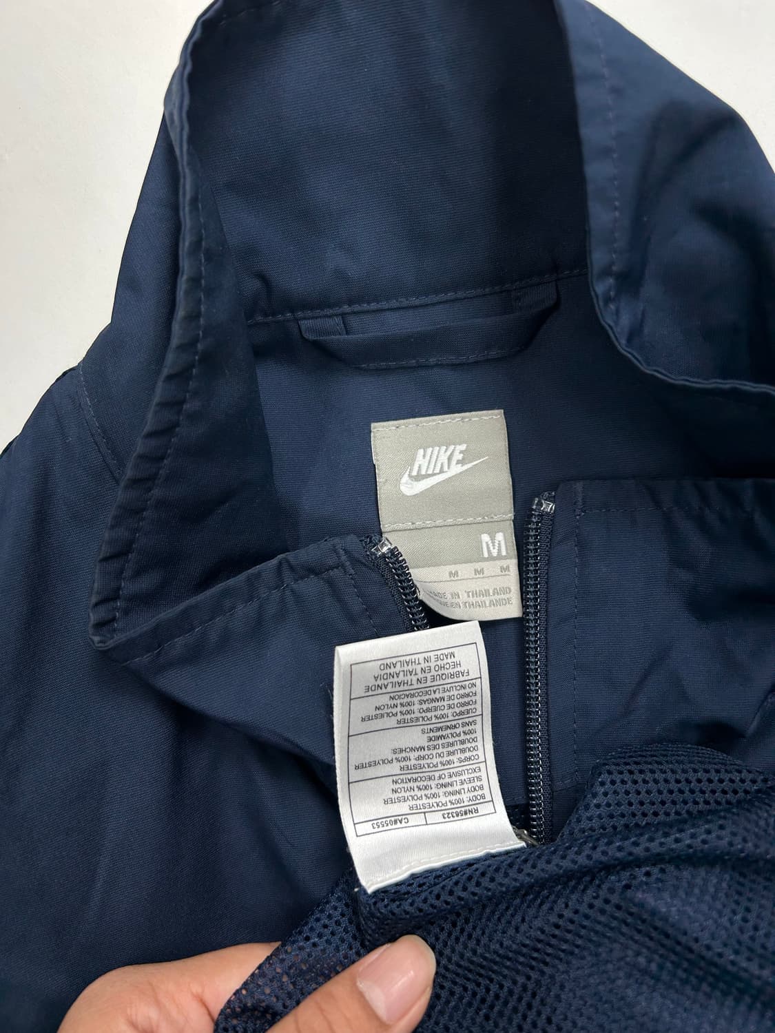 나이키 네이비 화이트 파이핑 바람막이 M 상품이미지6