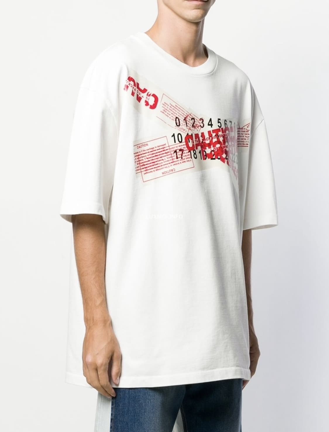 마르지엘라 테이핑 프린팅 티셔츠 eu46 상품이미지3