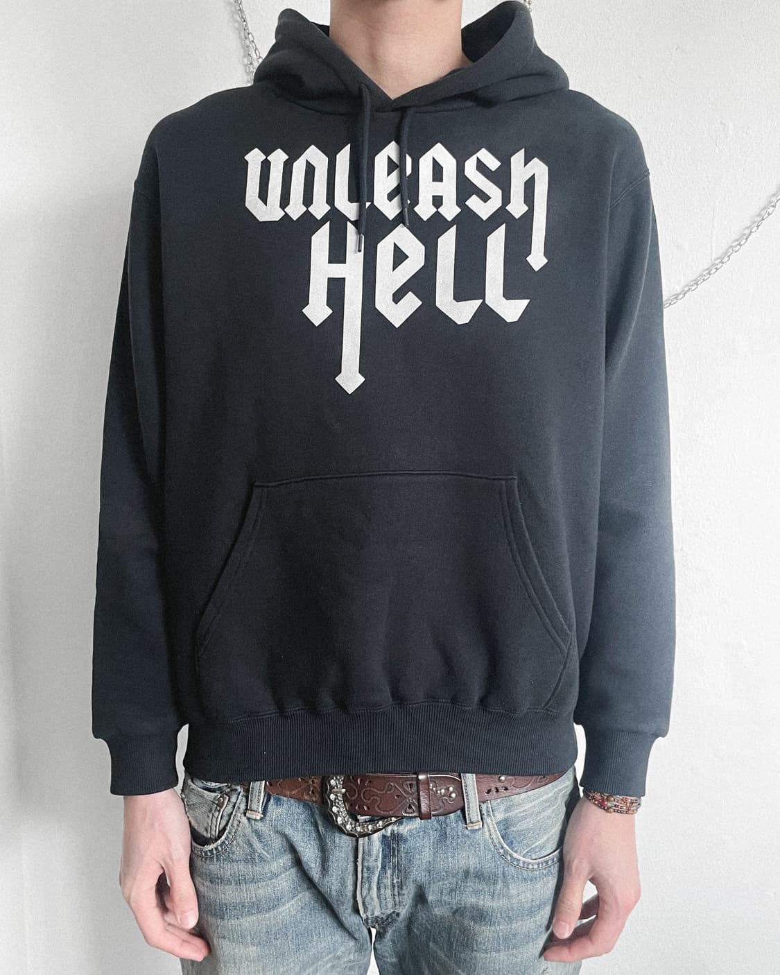 WWE 스톤콜드 머천다이즈 크롭핏 후드 상품이미지3