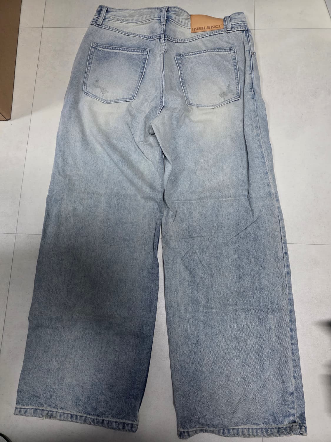 인사일런스 CALIK 로우 웨이스트 와이드 진 LIGHT BLUE M 상품이미지3