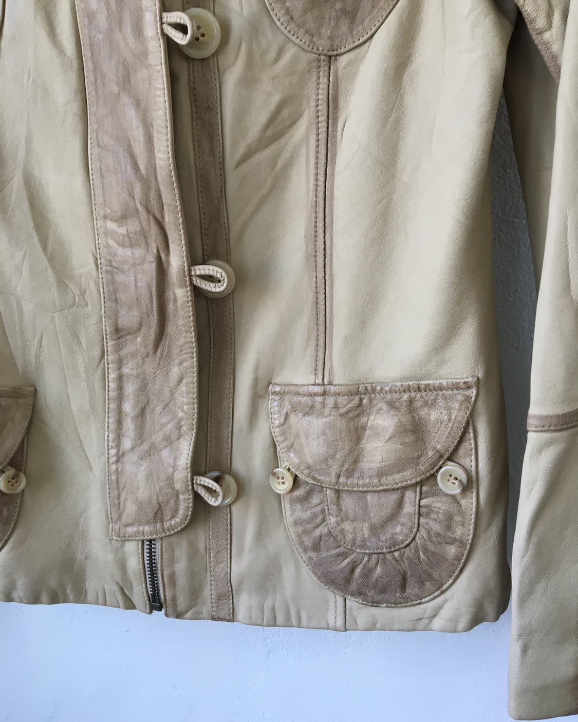 Lamb leather high neck multi pocket jack 상품이미지4
