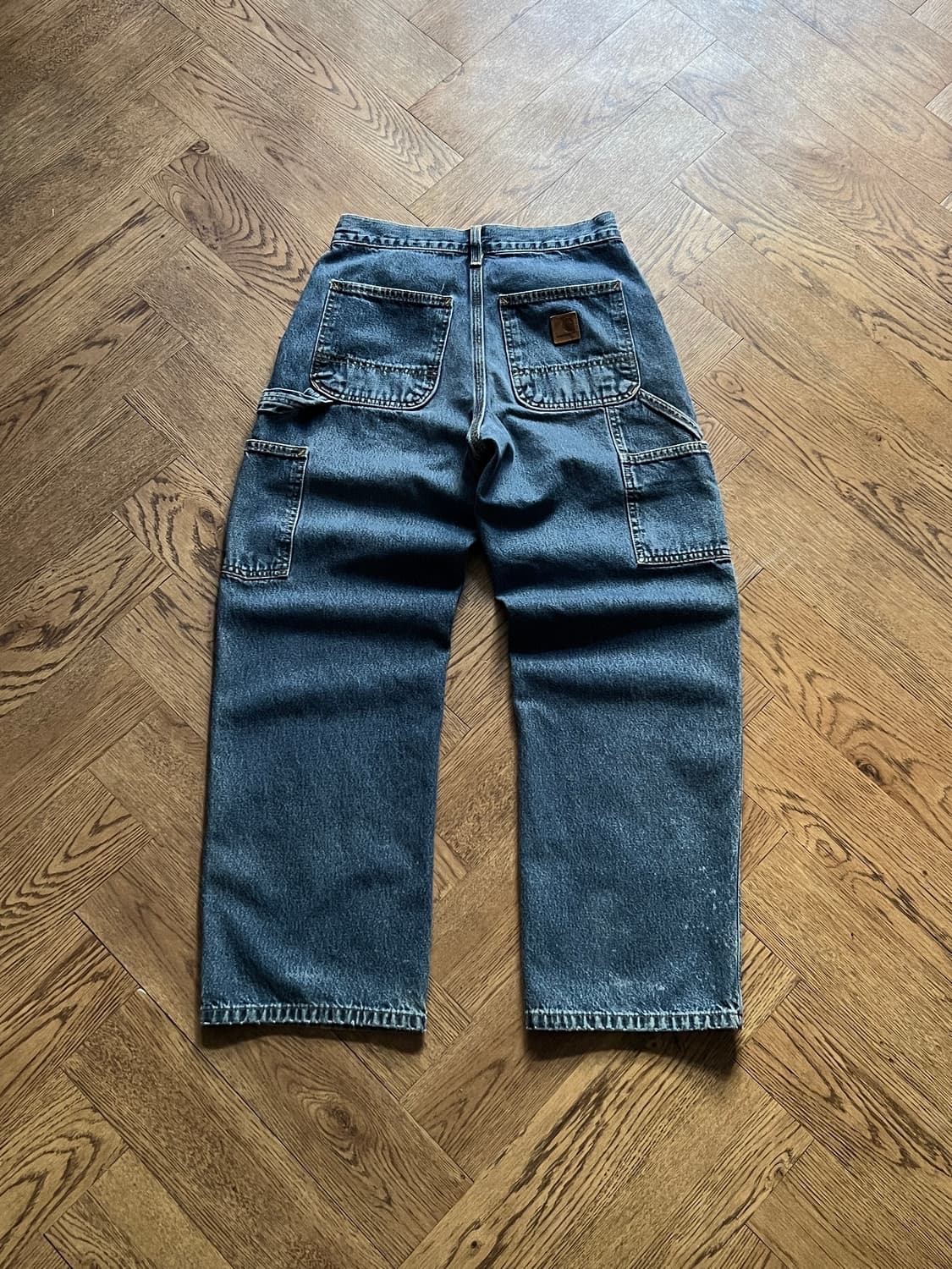 [28]칼하트 USA 덩가리핏 빈티지 워싱 싱글니 카펜터 워크 데님 팬츠 상품이미지1