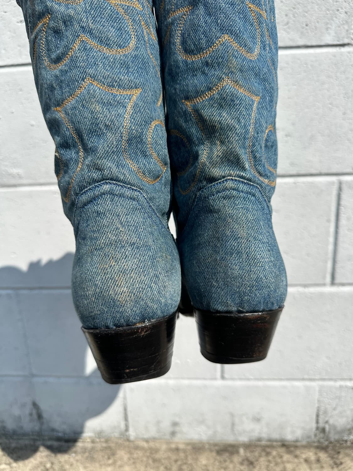 빈티지 데님 웨스턴부츠 상품이미지4