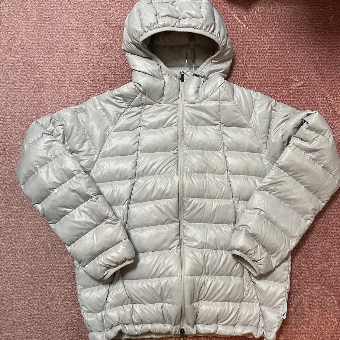 노티카 경량패딩 세일링 후디드 다운 자켓 라이트베이지 상품이미지1
