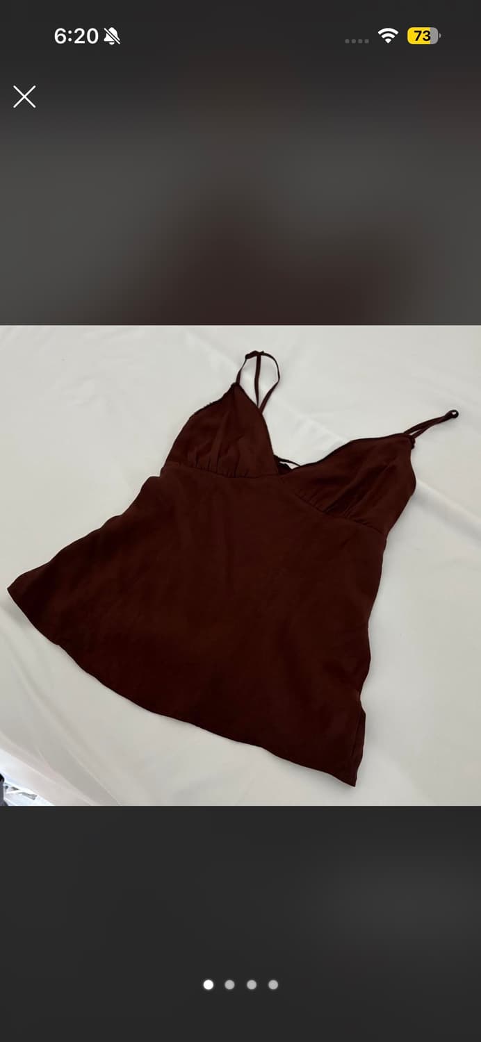 Zara sleeveless brown top 상품이미지3