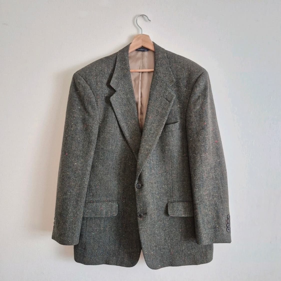 빈티지 버버리 도네갈 트위드 헤링본 스포츠코트 XL 상품이미지1