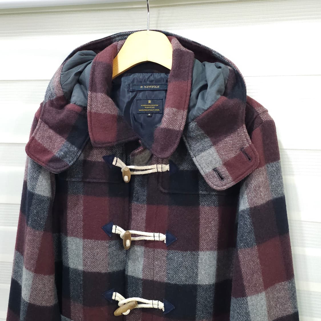 R. NEWBOLD 체크 후드 더플코트- 우먼M 상품이미지6