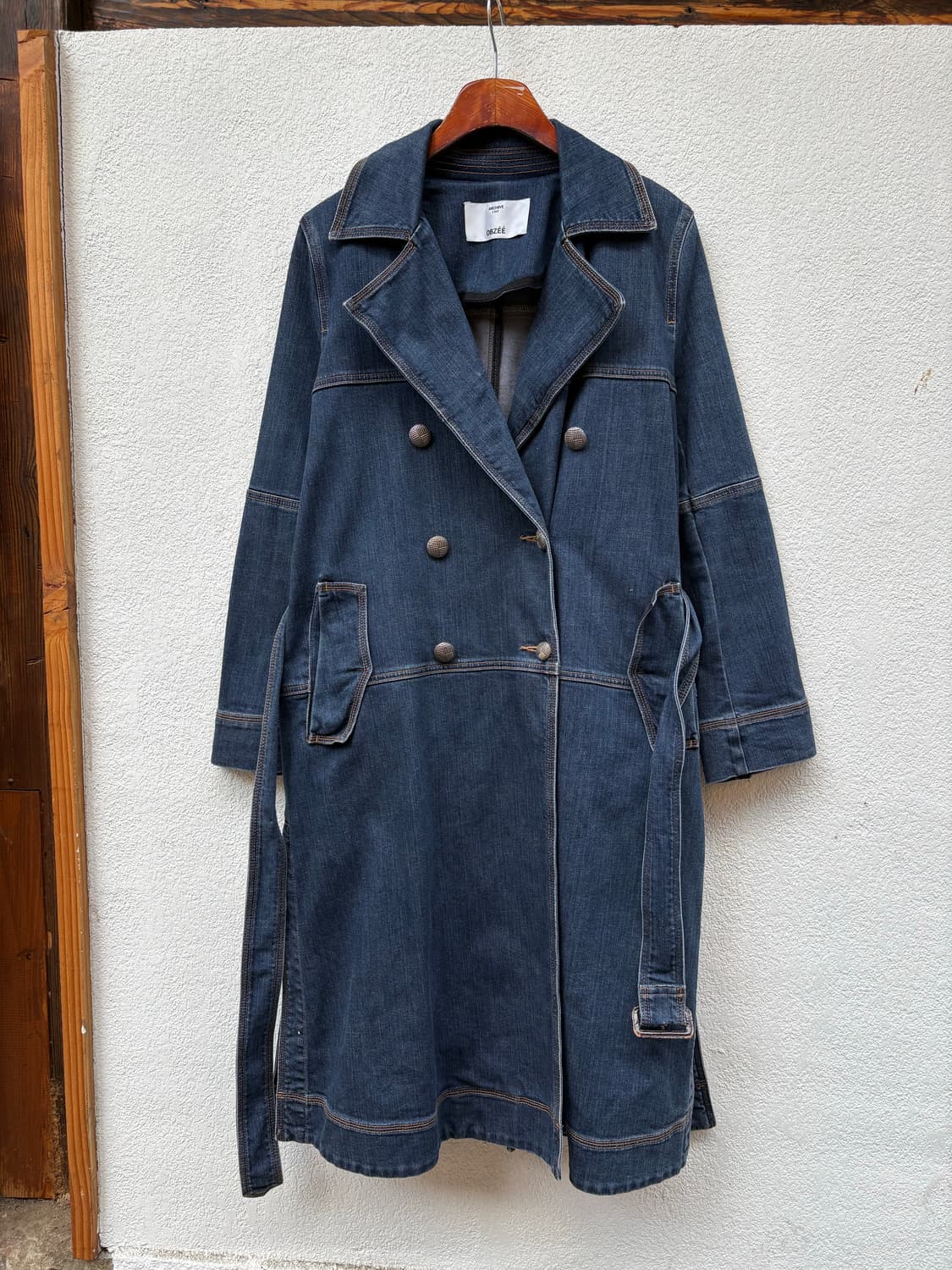 오브제 데님 트렌치코트 상품이미지2