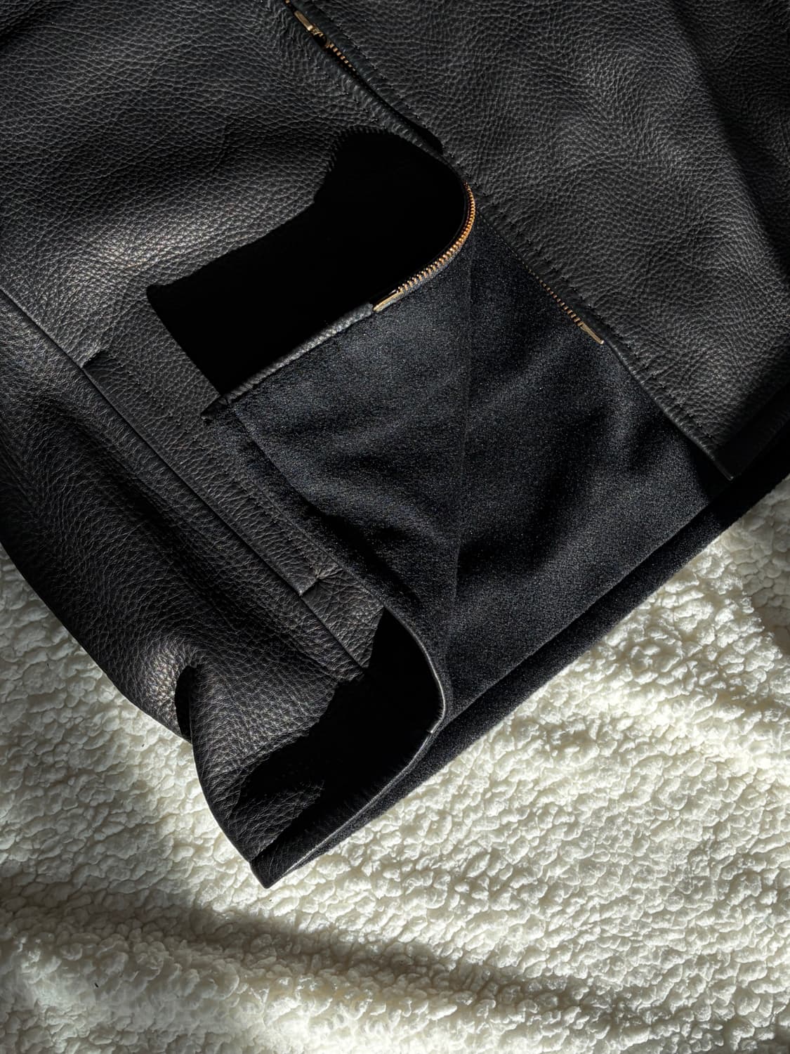 maatee 마티앤선즈 디어 레더 베스트 블랙 3 상품이미지5