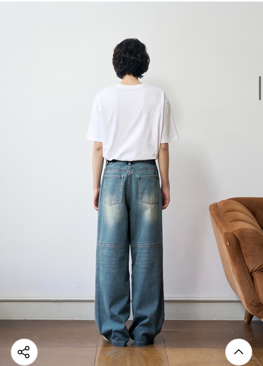 (L)아워데이즈 빈티지 프론트 포켓 카고 데님 팬츠 BLUE 판매 상품이미지6