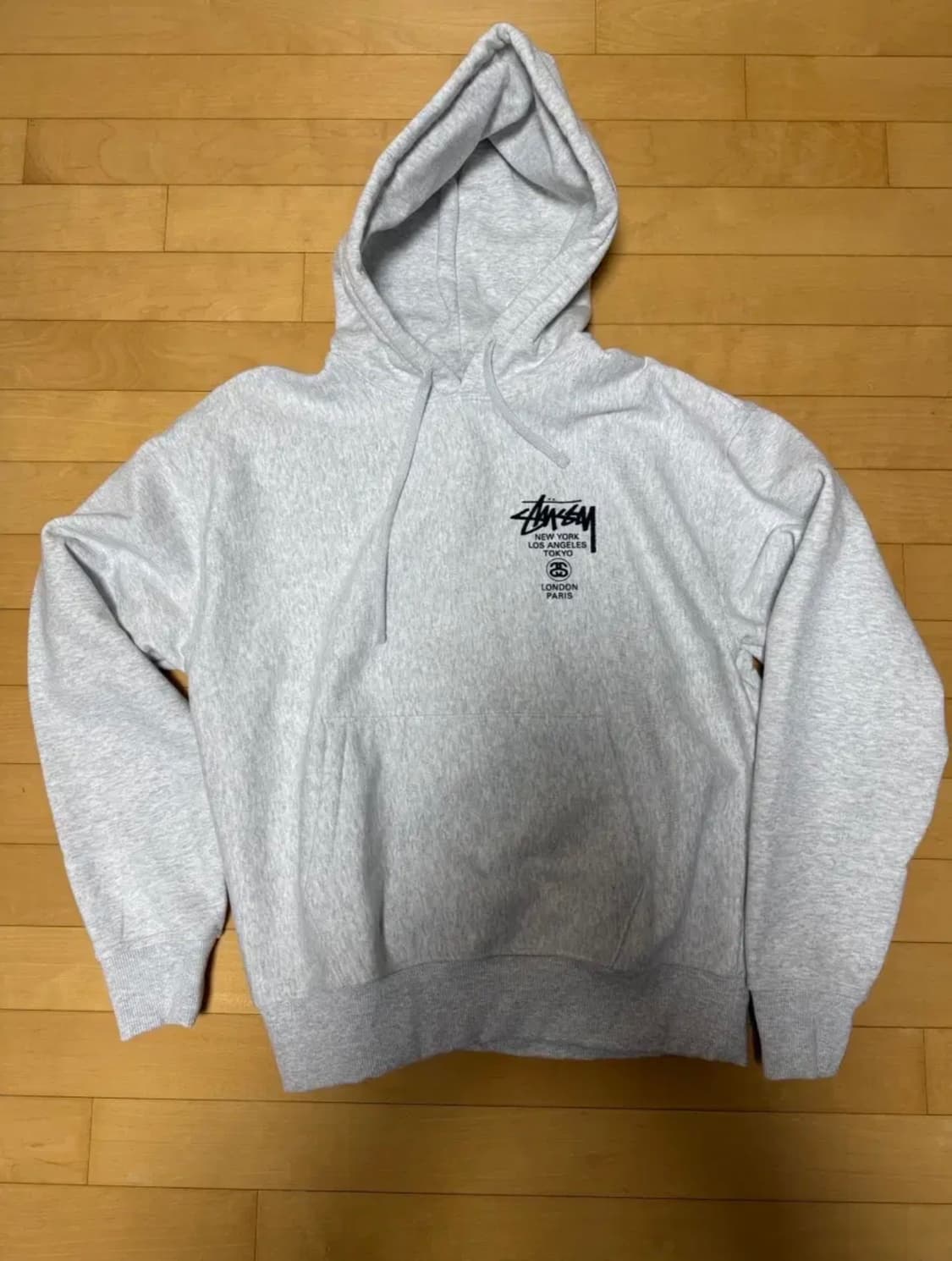 스투시 월드투어 후드티 애쉬헤더 M 상품이미지1