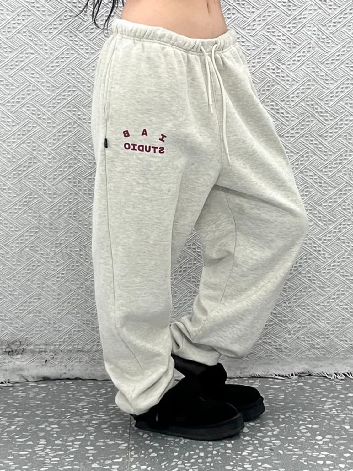 아이앱스튜디오 빈티지 캐주얼 오트밀 조거 스웻팬츠 XL C09844 상품이미지1