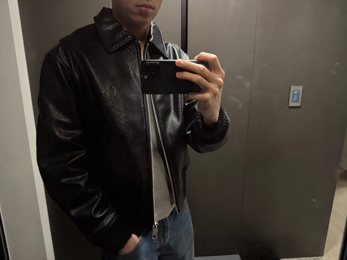 페이크 레더 패딩 점퍼 상품이미지5