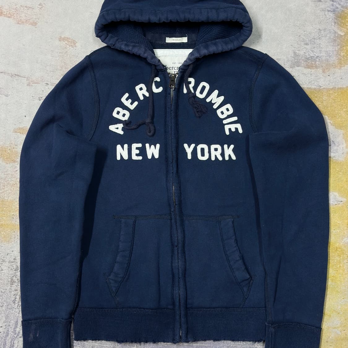 아베크롬비 빈티지 네이비 헤비 후드집업 L 상품이미지1
