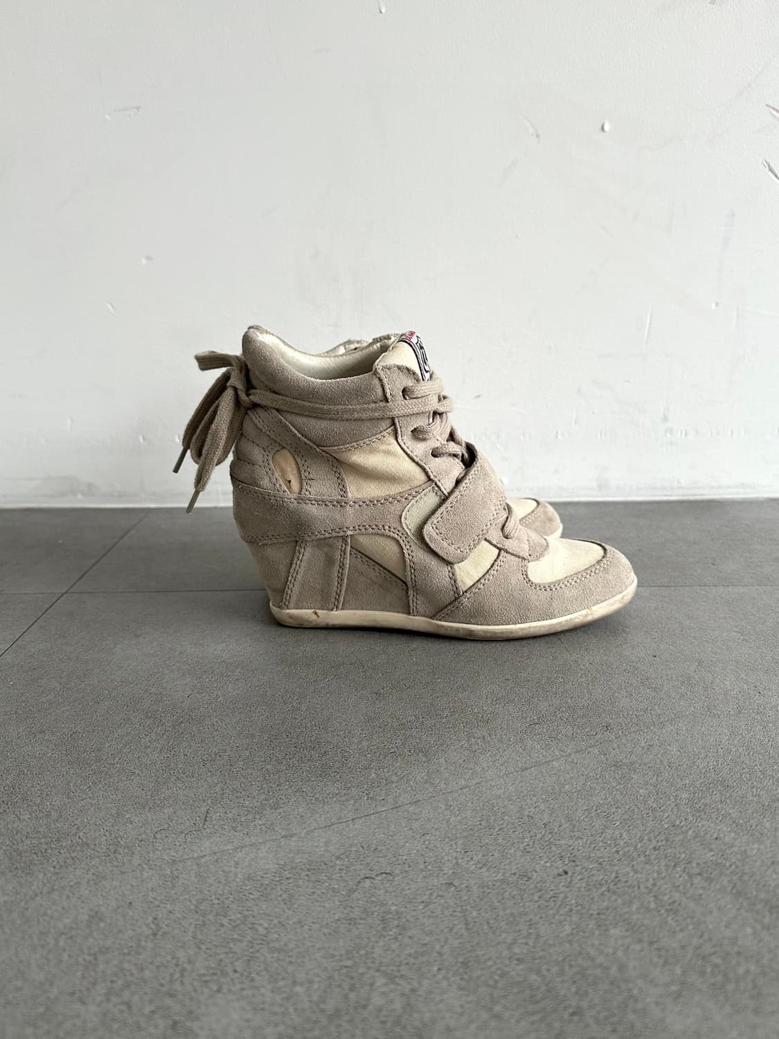 Ash 스웨이드 웨지 스니커즈 베이지 상품이미지4