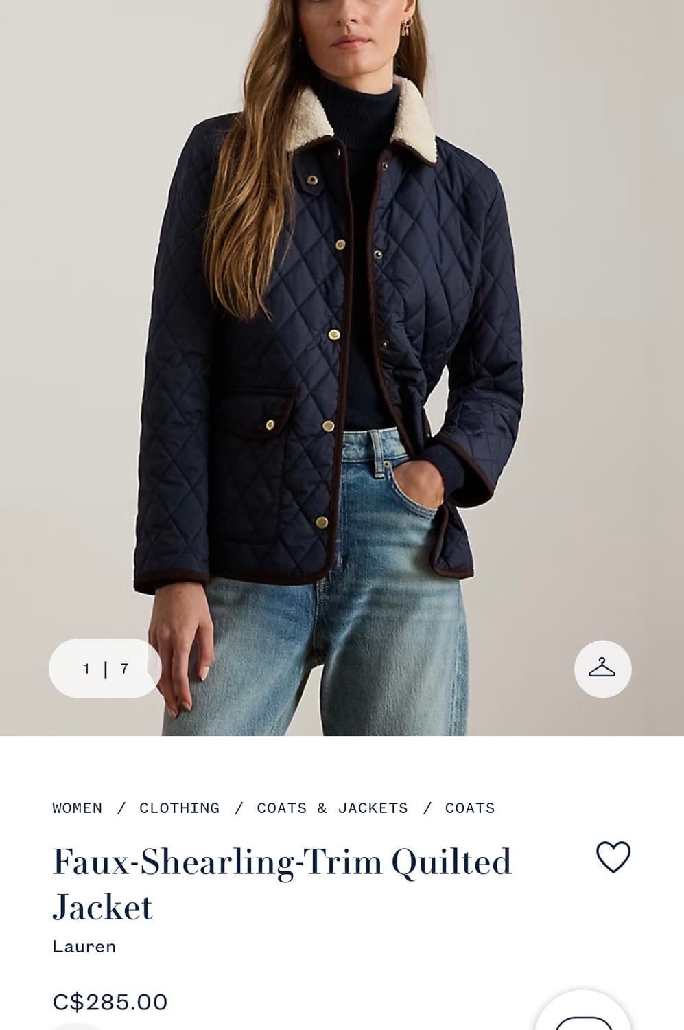 폴로 랄프로렌 퀄팅자켓 상품이미지1