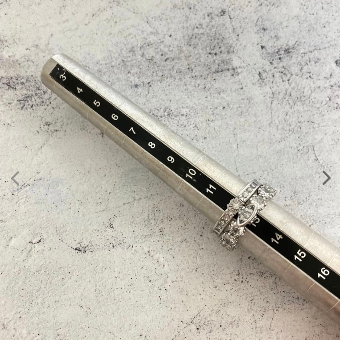 비비안웨스트우드 아카이브 크리스탈 큐빅 orb링 투웨이 반지(새상품) 상품이미지5