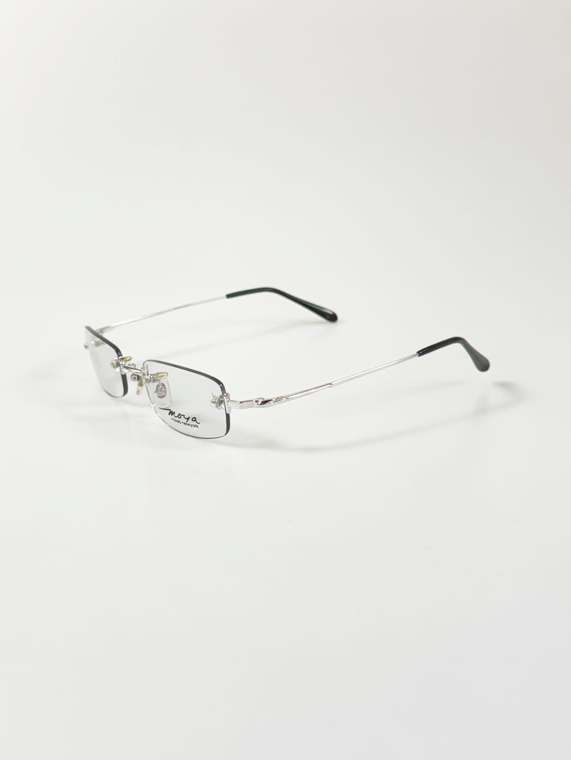 MOYA NEWYORK 실버 무테 스퀘어 메탈 빈티지 안경 상품이미지3