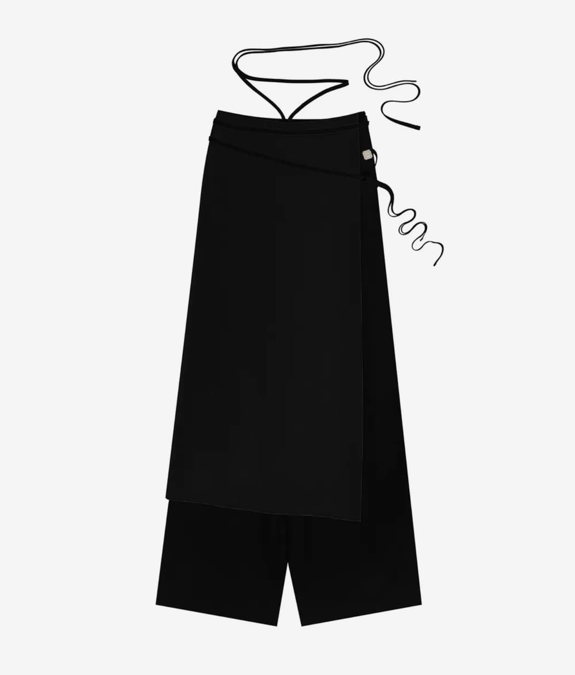 See-Through Strap Wrap Pants  상품이미지4