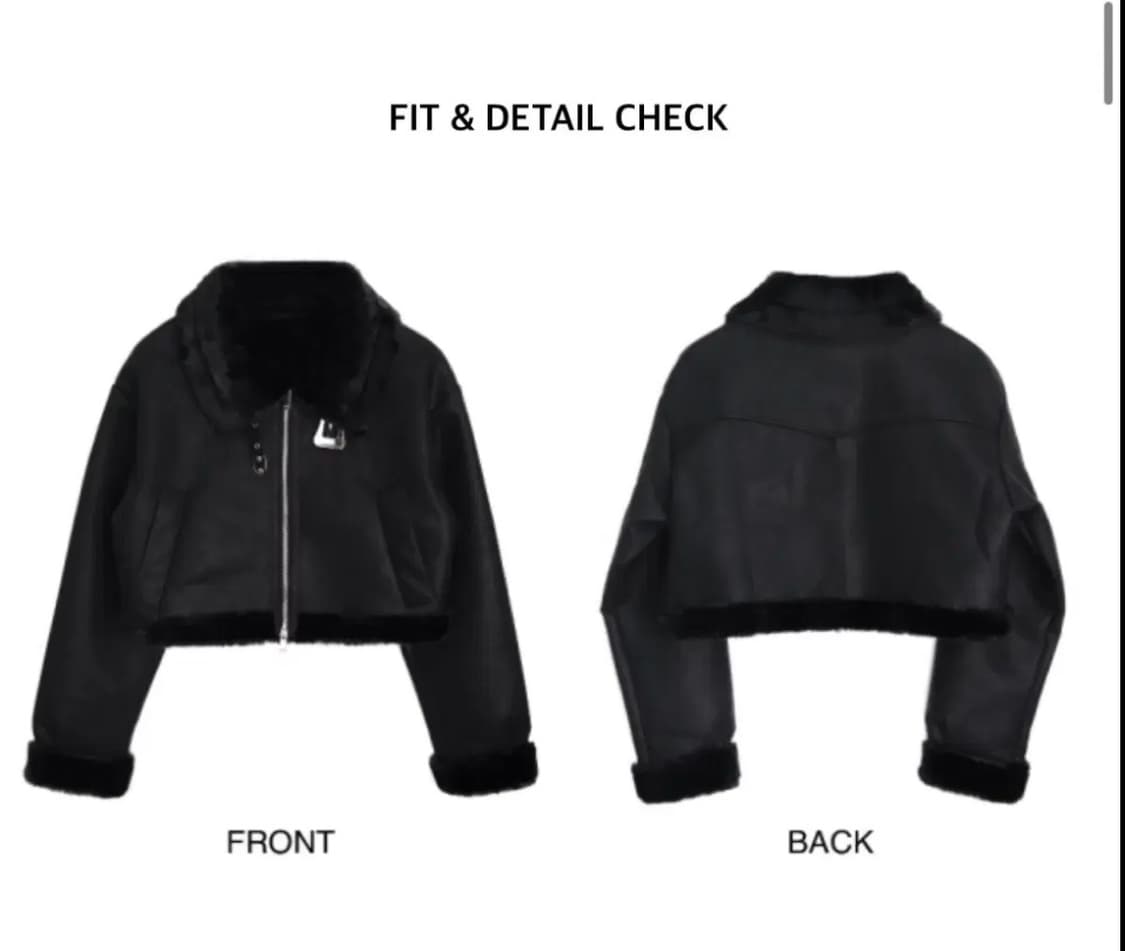 364d_ 박규언 뮨 웨스턴 무스탕 블랙 배드레스 무스탕 상품이미지4