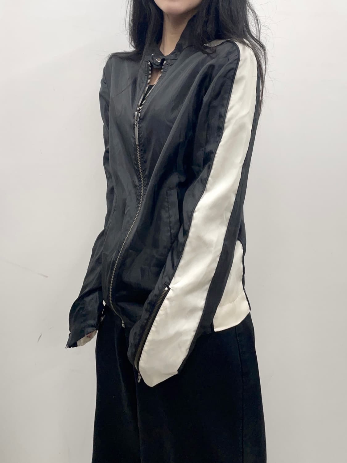  one line white point nylon jacket 상품이미지2