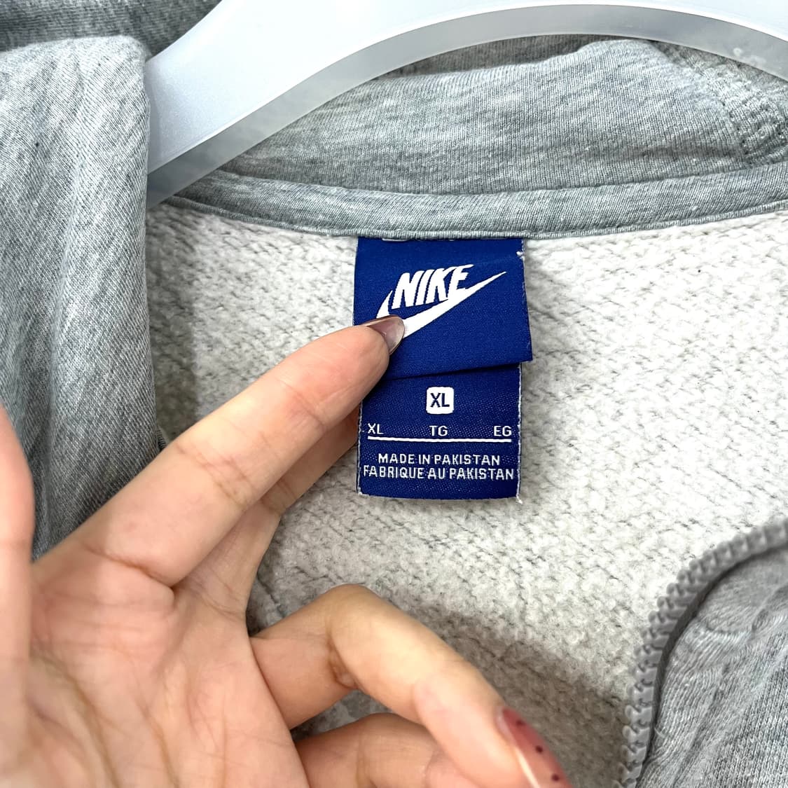 나이키 스우시 자수로고 그레이 후드집업 105 상품이미지5