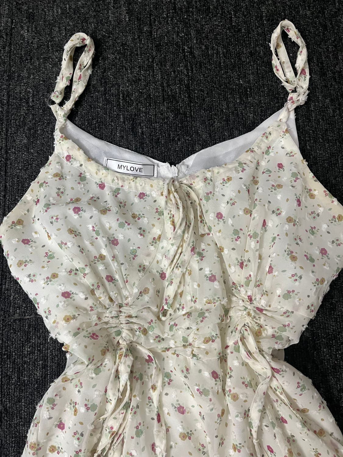 플라워 패턴 나시 원피스 상품이미지3