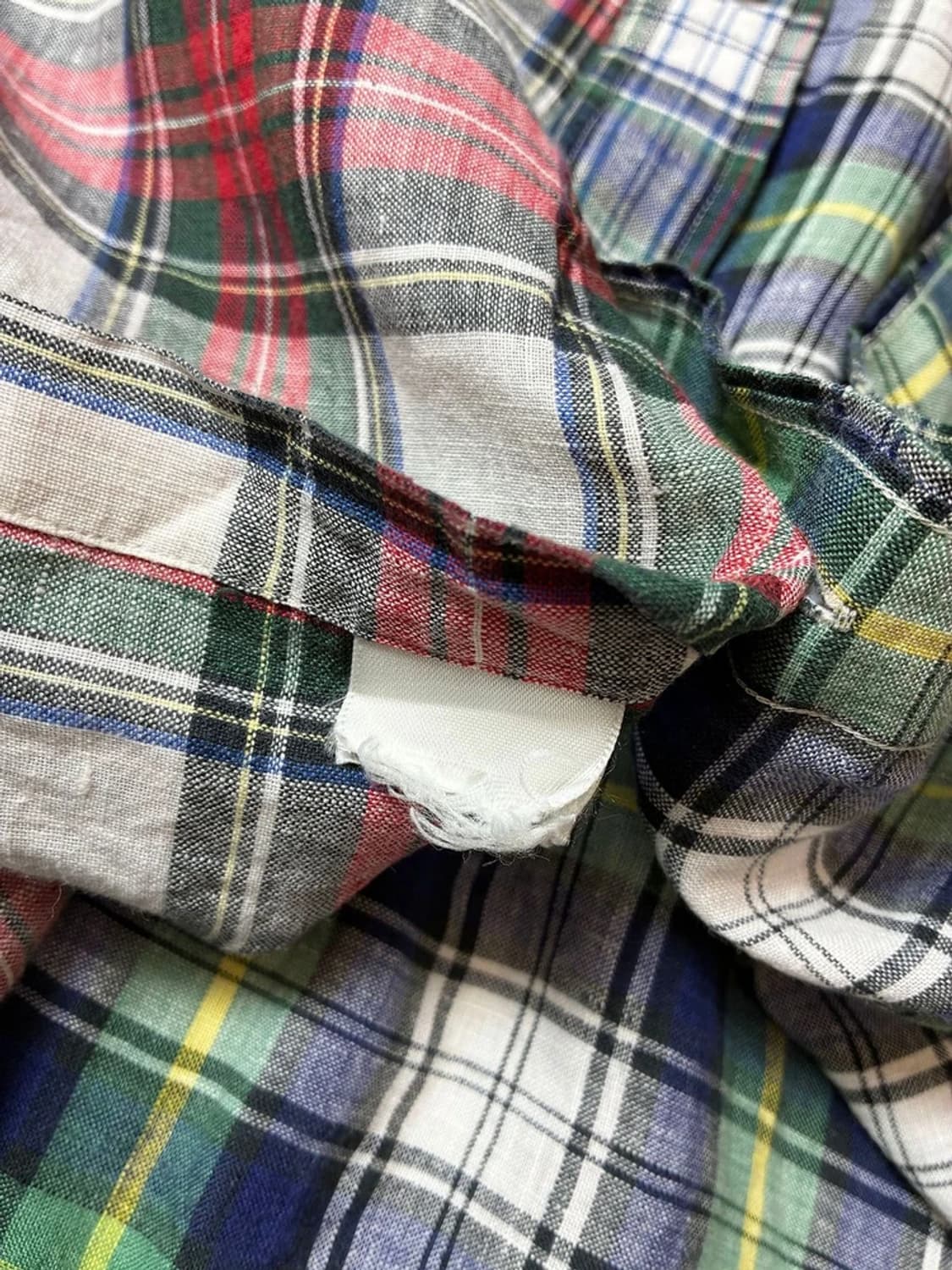 폴로 랄프로렌 10's 린넨 체크 배색 셔츠 PN7481 상품이미지7