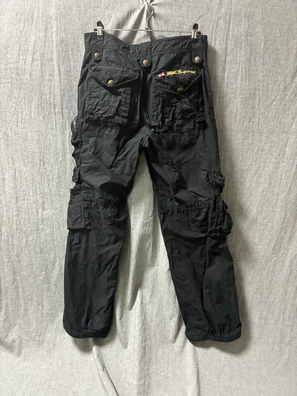 ask 포켓 와이드 카고 팬츠 블랙 상품이미지10