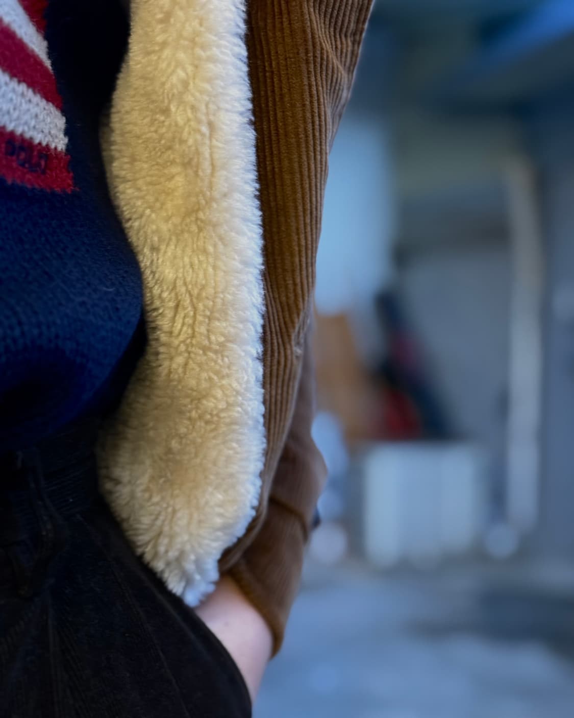 70-80‘s 메이드인 캐나다 코듀로이 셰르파 코트 40 상품이미지10