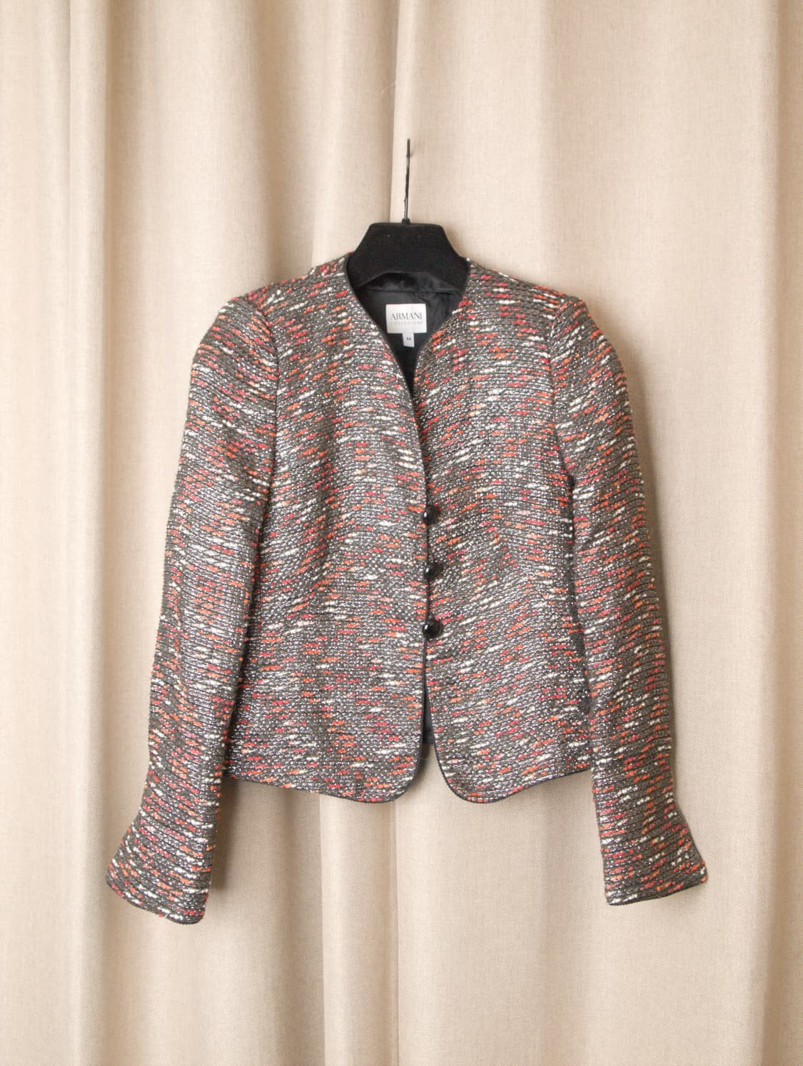 Collarless Tweed Jacket 상품이미지1