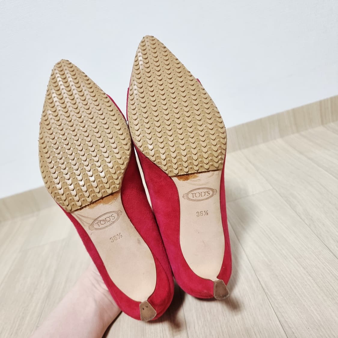 토즈 TOD'S 스웨이드 펌프스 구두 힐 (235/표기36.5) 준새상품 상품이미지6