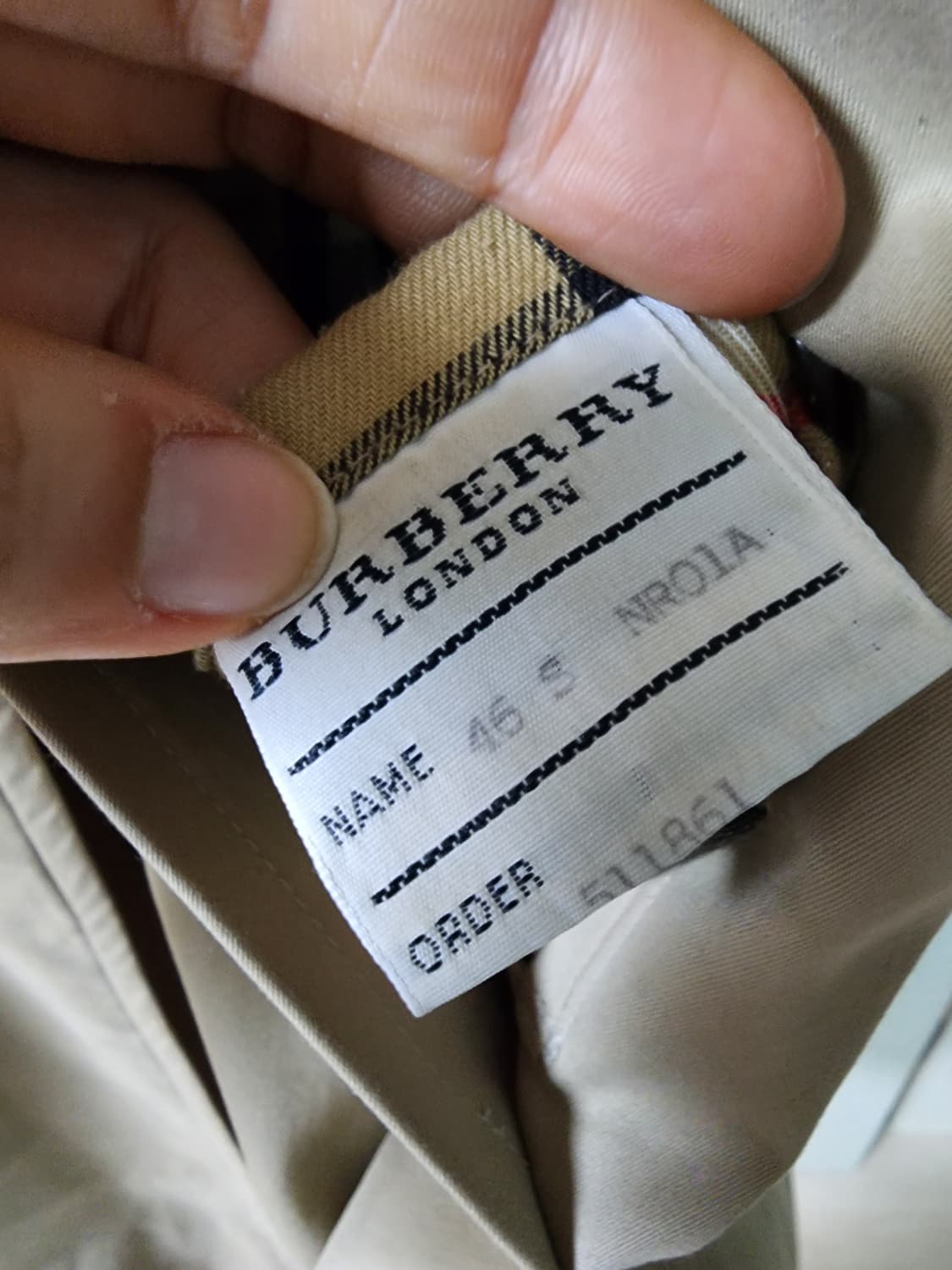 (정품) 버버리 베이지 더블롱 트렌치코트 내피포함 46 상품이미지8