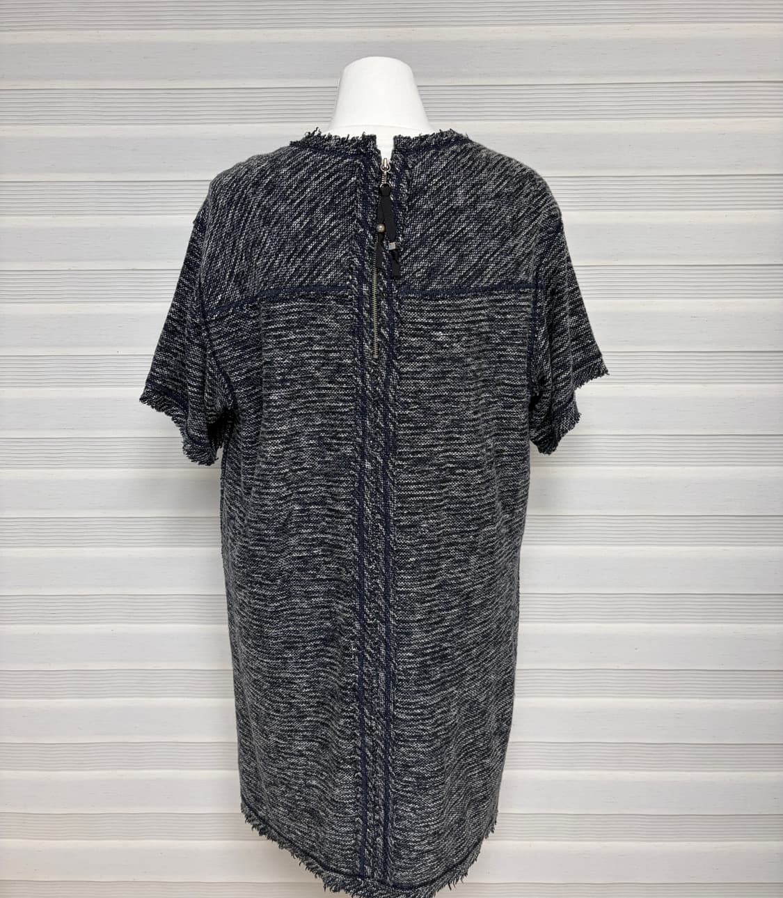 패턴 자수 반팔 트위드원피스 상품이미지3