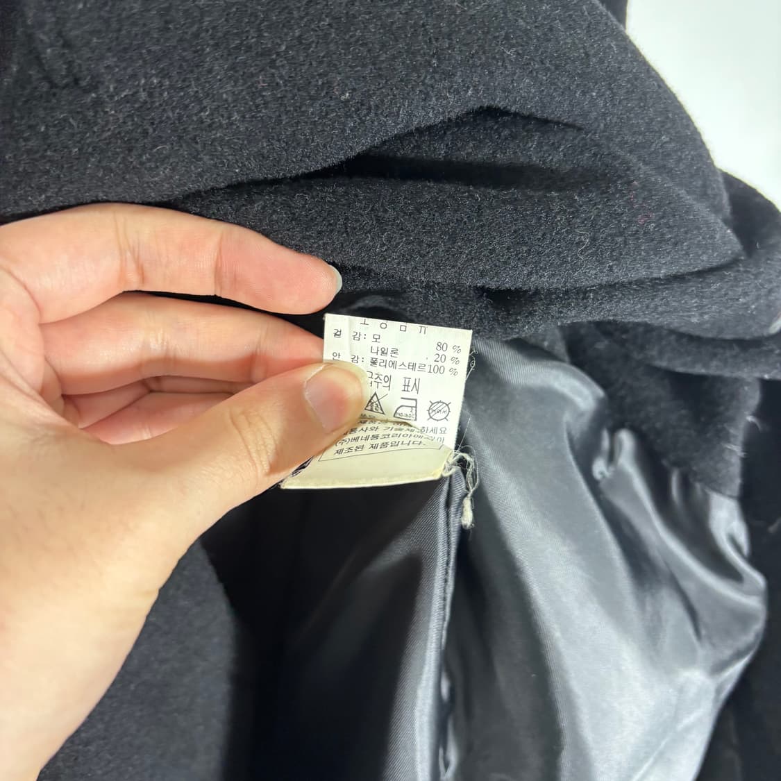 우먼M 유나이티드 베네통 블랙 울 싱글롱코트 상품이미지6